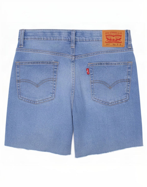 Джинсовые шорты облегающего кроя Levi's 511 для мальчиков 15–16 лет W29, синий хлопок