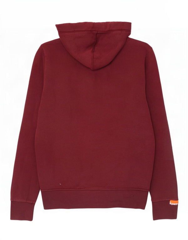 Мужской джемпер с капюшоном Superdry, большой бордовый, хлопок