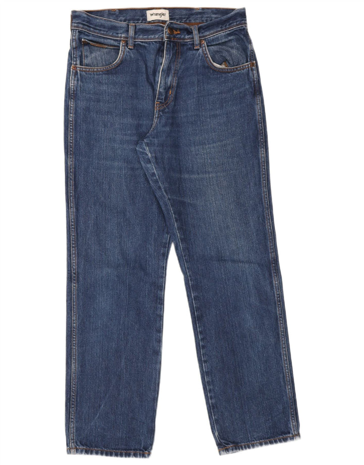 Мужские прямые джинсы Wrangler W32 L30 синие, хлопок
