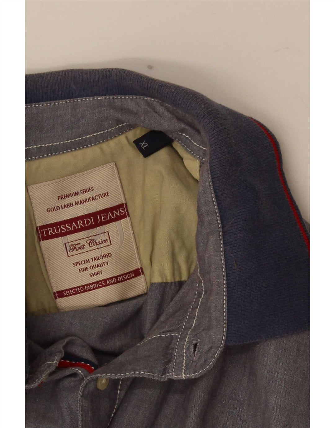 Мужская рубашка с коротким рукавом Trussardi XL серая