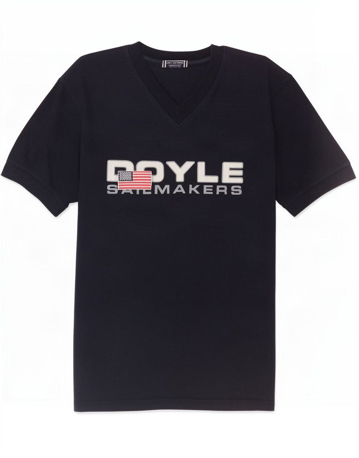 Мужская футболка с рисунком Doyle, XL, темно-синяя, хлопок