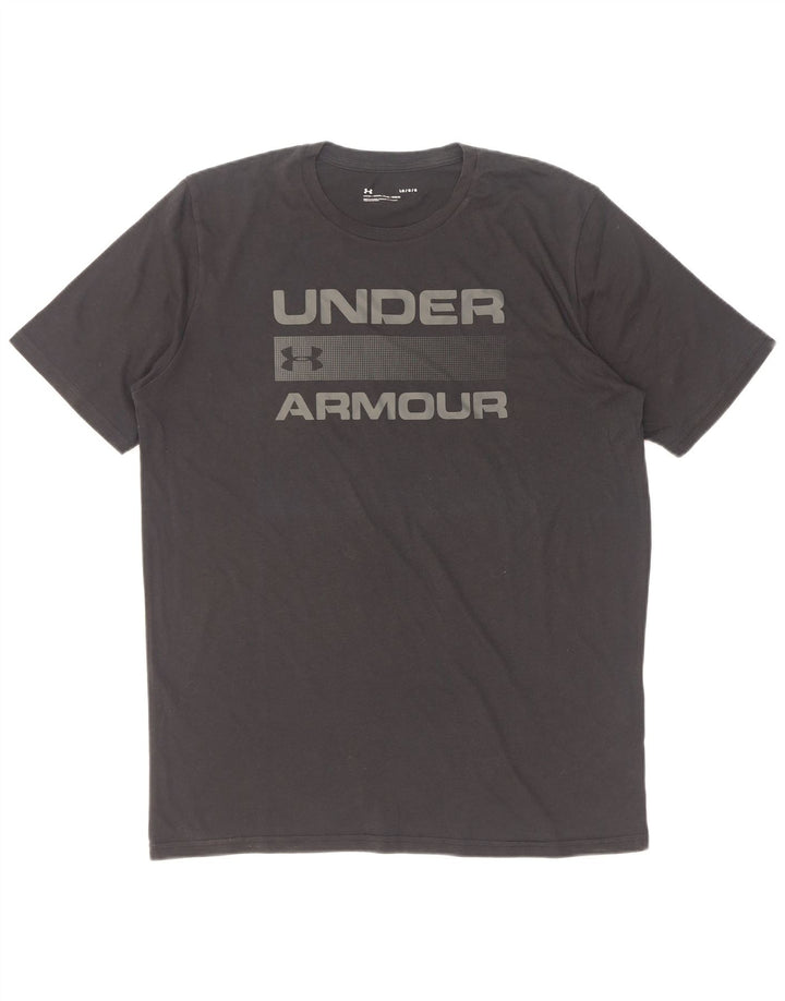 Мужская футболка с рисунком Under Armour, большой черный хлопковый топ