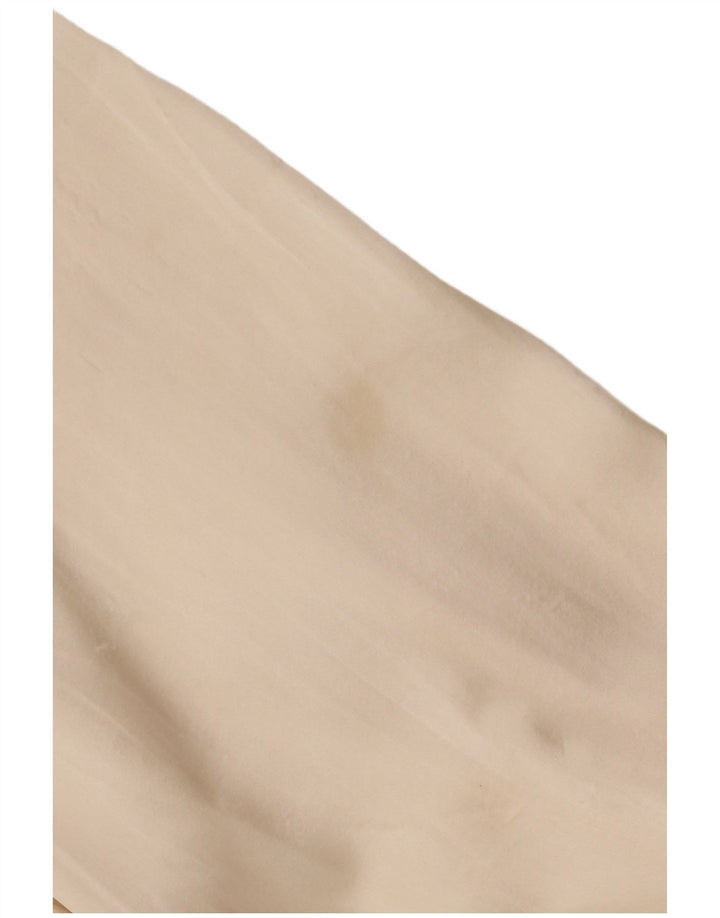 Винтажная женская блузка-рубашка IT 46, большая, бежевая, шелковая