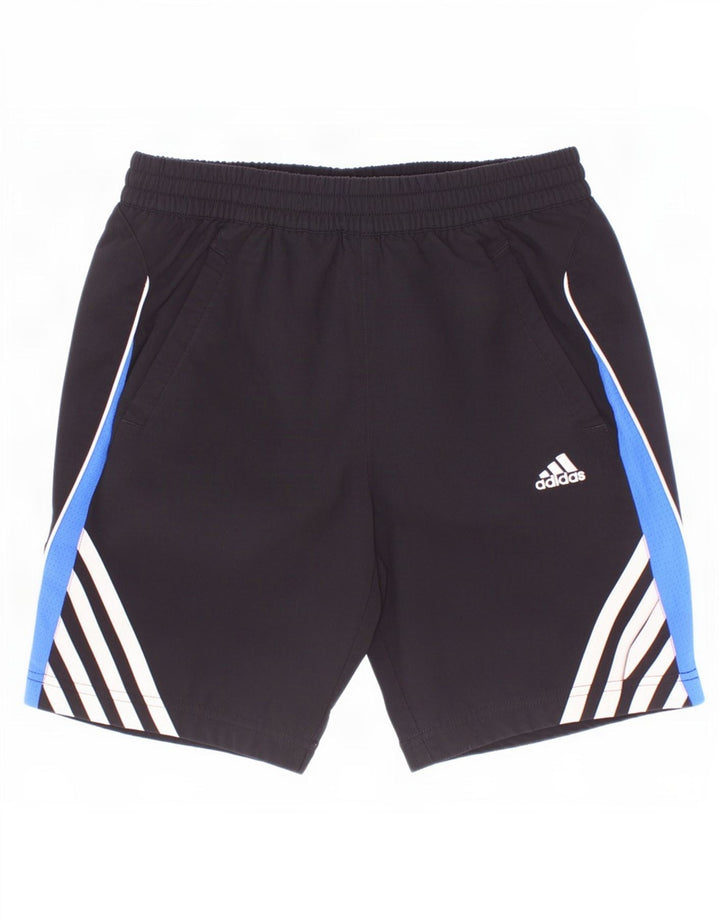 Спортивные шорты Adidas для мальчиков 9–10 лет, черные, полиэстер с цветными блоками