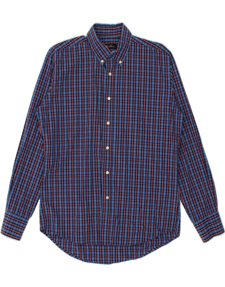 DACK'S Mens Slim Fit Shirt Medium Blue Check Cotton Vintage Dack's and Second-Hand Dack's from Messina Hembry 