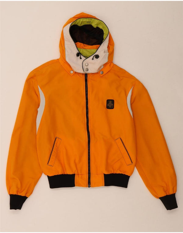 REFRIGIWEAR Womens Cruz Bomber Jacket UK 16 Large Orange Colourblock