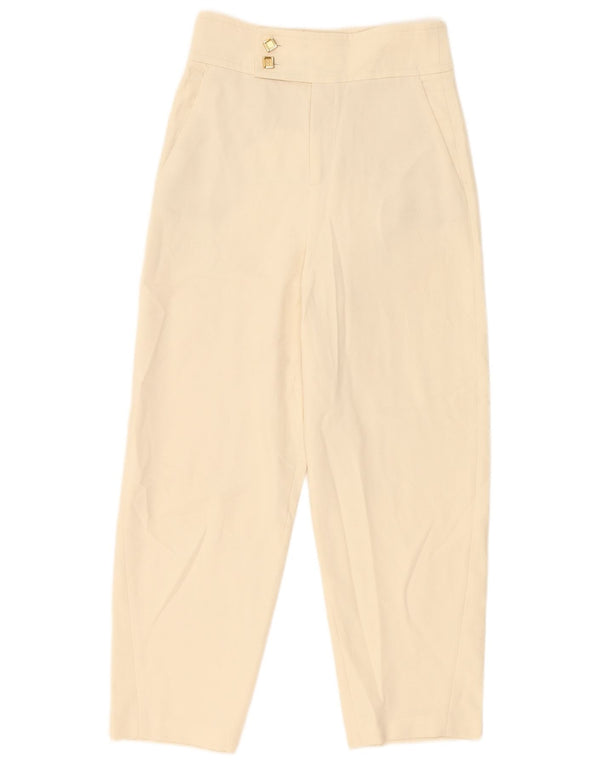 Женские брюки чинос свободного кроя с завышенной талией Zara XS W24 L26 Off White