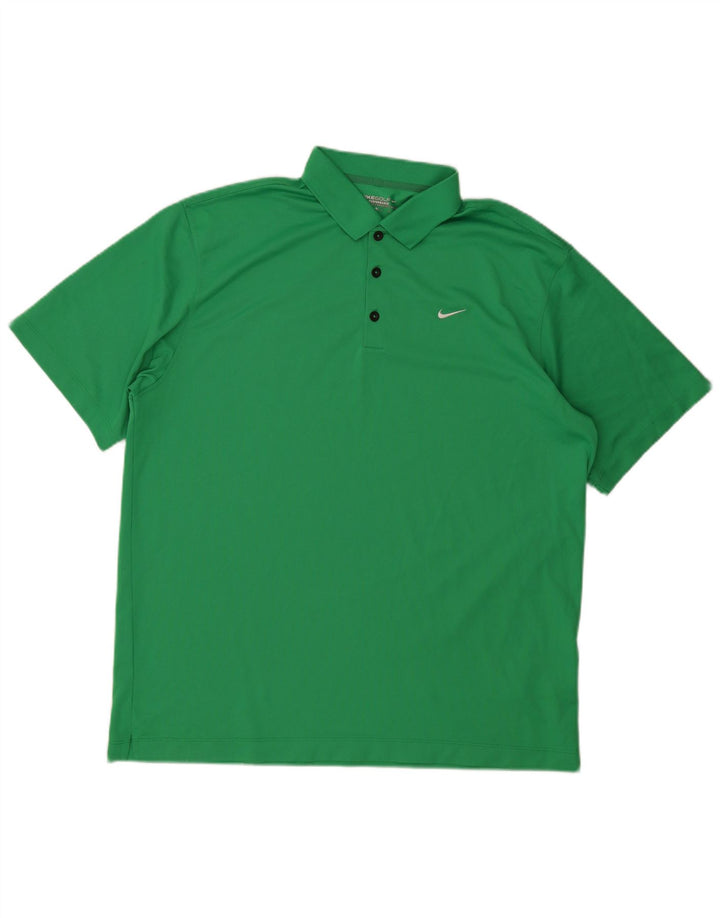 Мужская рубашка-поло NIKE Dri Fit XL, зеленый полиэстер