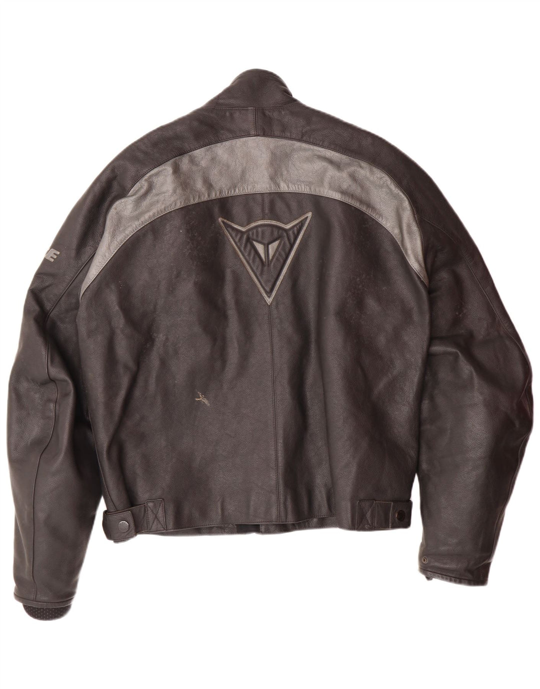 Мужская куртка-гонщик с графическим рисунком DAINESE, размер 54, большая черная кожа с цветными блоками