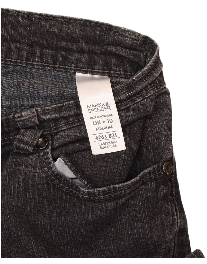 Женские джинсы Bootcut Marks & Spencer UK 10, маленькие W27 L29, черный хлопок