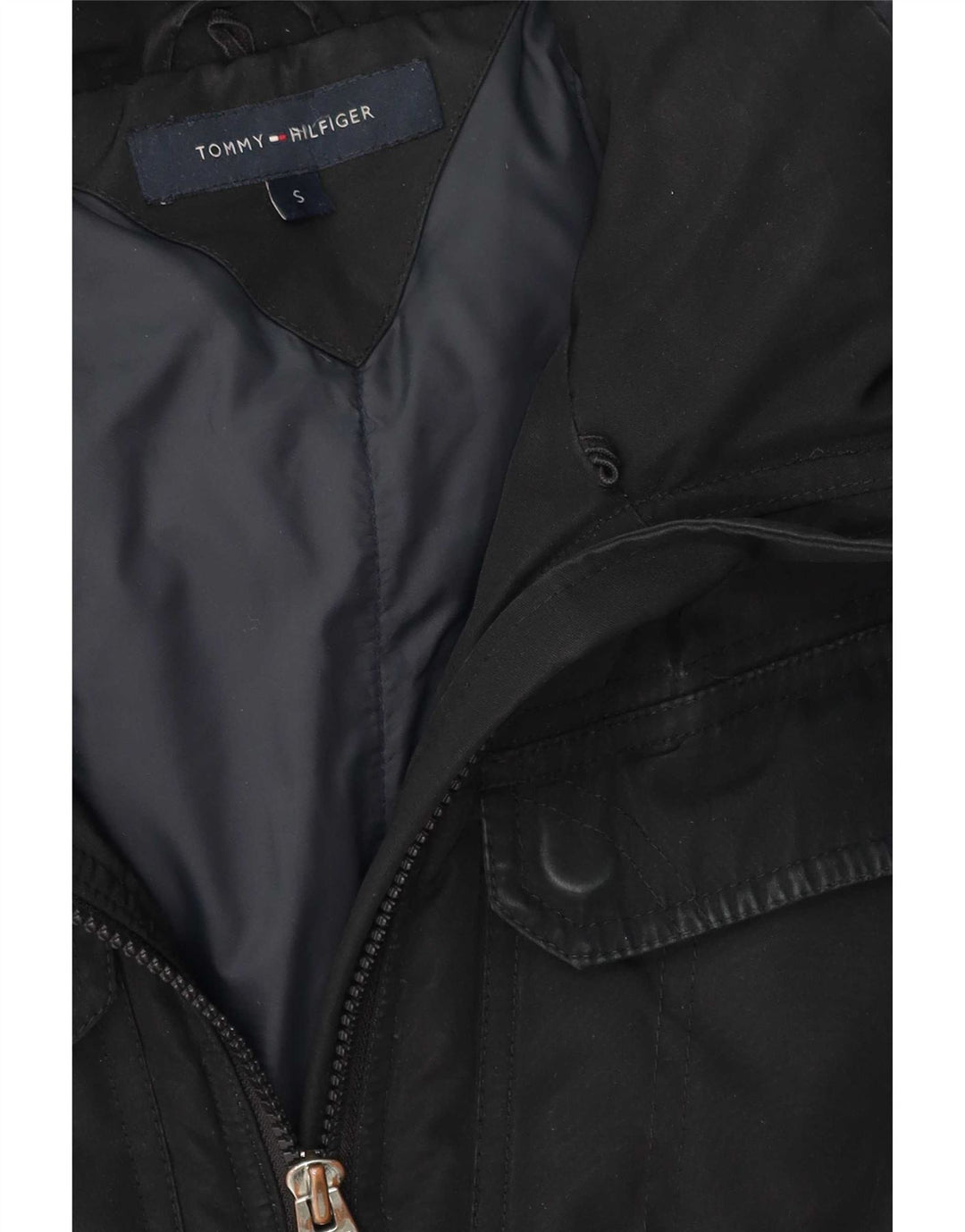 Мужская стеганая куртка с капюшоном Tommy Hilfiger UK 36, маленькая, черная