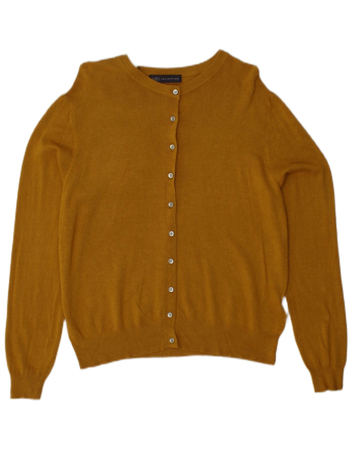 Женский кардиган MARKS & SPENCER UK 12, средний желтый, вискоза