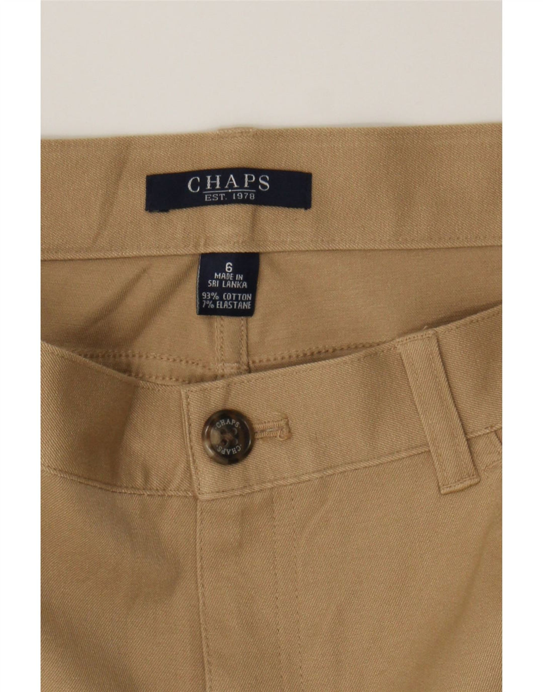CHAPS Womens Straight Casual Trousers US 6 Medium W30 L32 Beige Classic Vintage Chaps and Second-Hand Chaps from Messina Hembry 