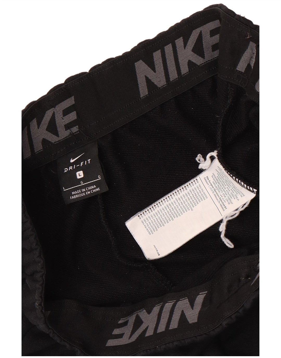Мужские спортивные брюки Nike Dri Fit для бега, большие черные полиэстеровые брюки