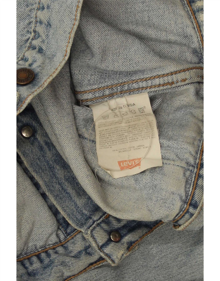 Мужская джинсовая куртка Levi's UK 38, средний синий хлопок, хлопок