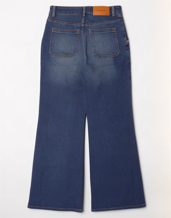 Женские широкие джинсы Reiss W28 L28, синий хлопок