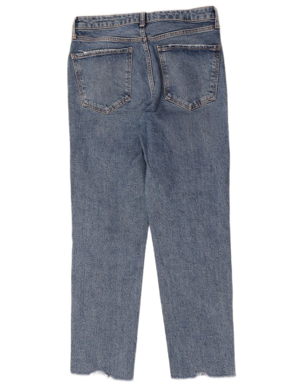 Женские укороченные джинсы с высокой талией Zara EU 40, средние W30 L26, синие, хлопок