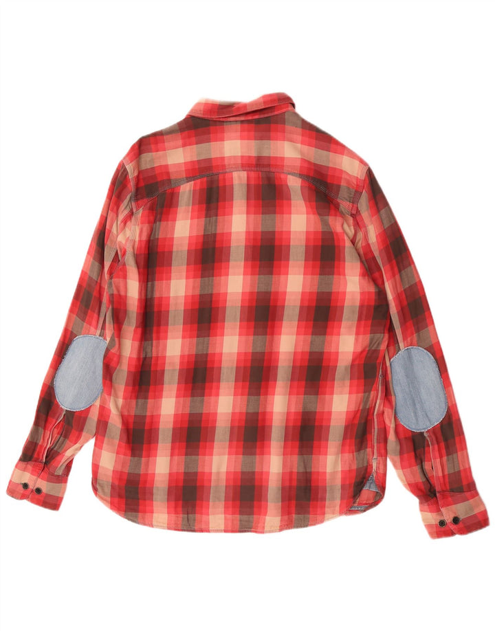 Мужская фланелевая рубашка Levi's, большая красная клетка, хлопок