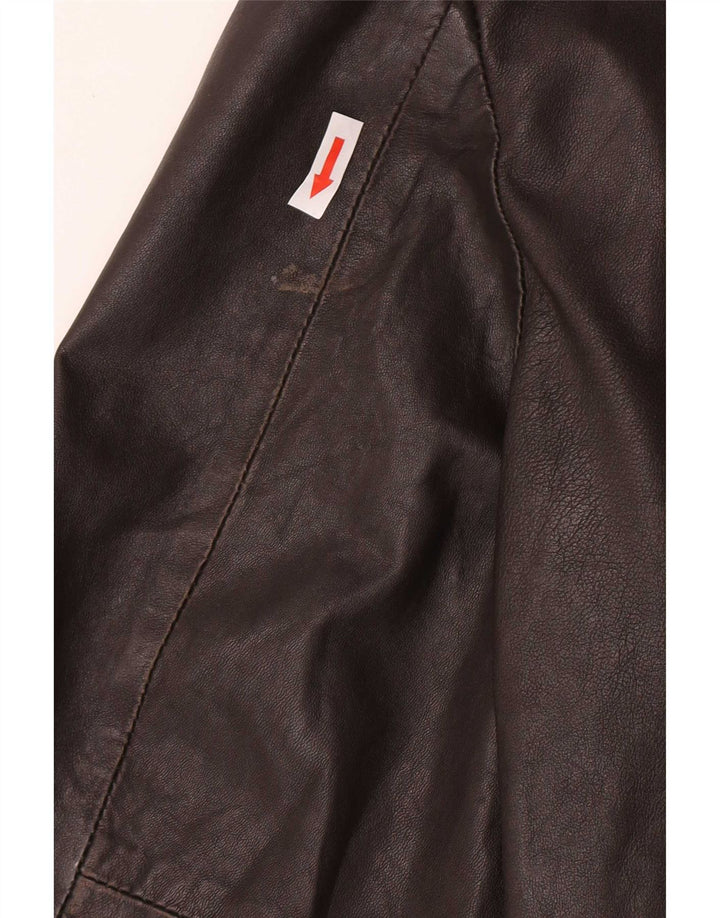 Мужская кожаная куртка Superdry в стиле милитари UK 42 XL Коричневая