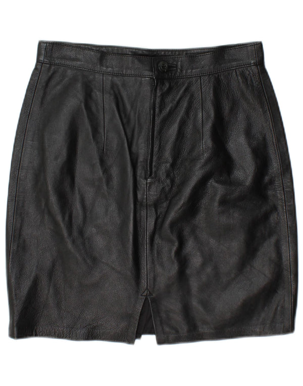Юбка женская кожаная MARY ALBERT IT 44 Medium W28 Черная кожа