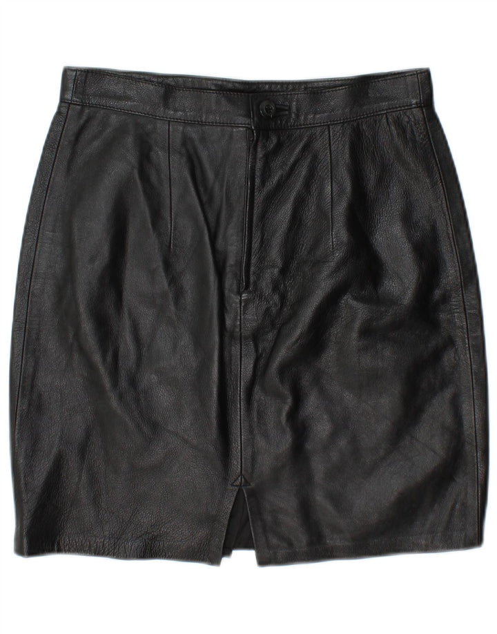 Юбка женская кожаная MARY ALBERT IT 44 Medium W28 Черная кожа