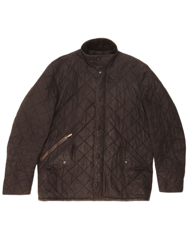Мужская стеганая куртка Barbour UK 40, большая черная