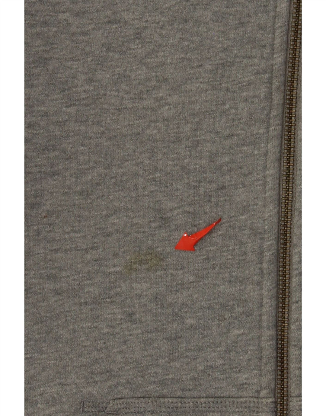 Мужской свитер с капюшоном на молнии Nike среднего серого цвета, хлопок с крапинками