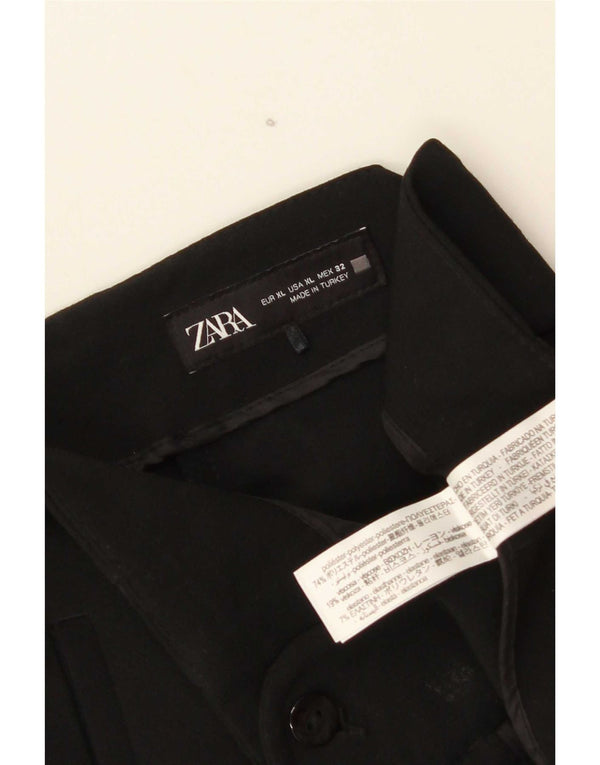 Женские зауженные брюки чинос с высокой талией Zara XL W32 L32, черный полиэстер