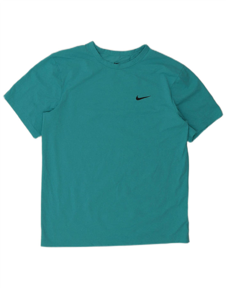 Мужская футболка Nike Dri Fit из полиэстера среднего бирюзового цвета