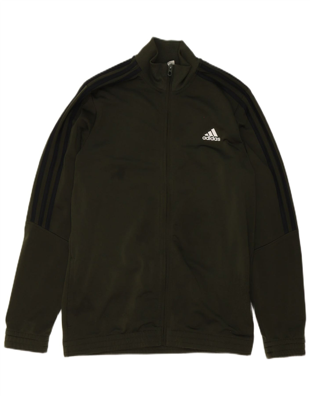Спортивный костюм Adidas для мальчиков, верхняя куртка 15-16 лет, зеленый полиэстер