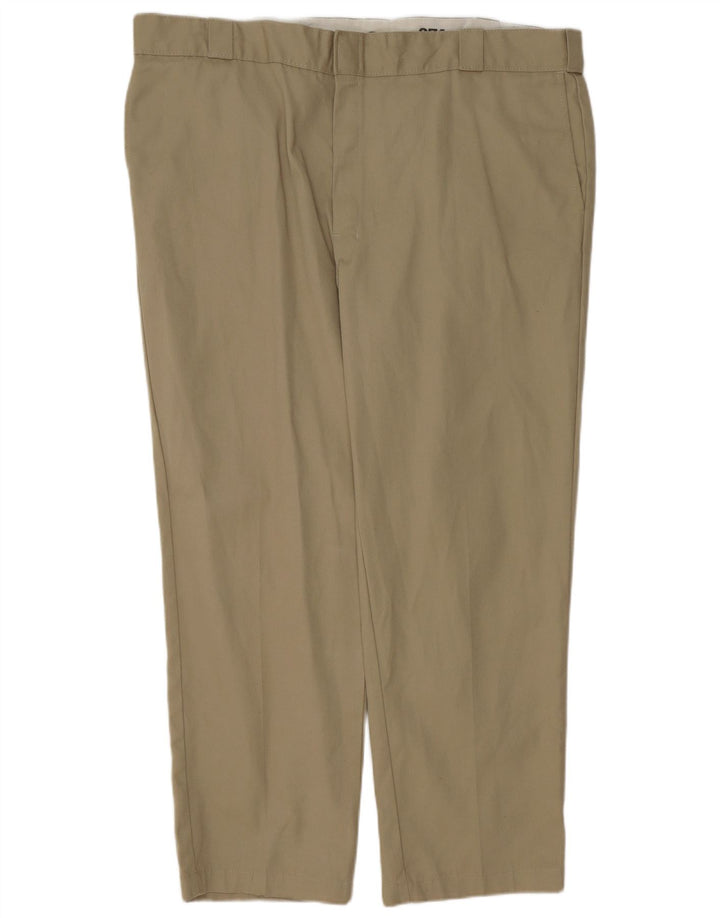 DICKIES Mens 874 Straight Chino Trousers W44 L30 Khaki Polyester