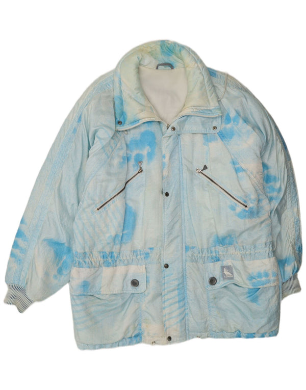 Винтажная мужская ветровка, Великобритания, 42 XL, синяя, полиамид, ретро, тай-дай