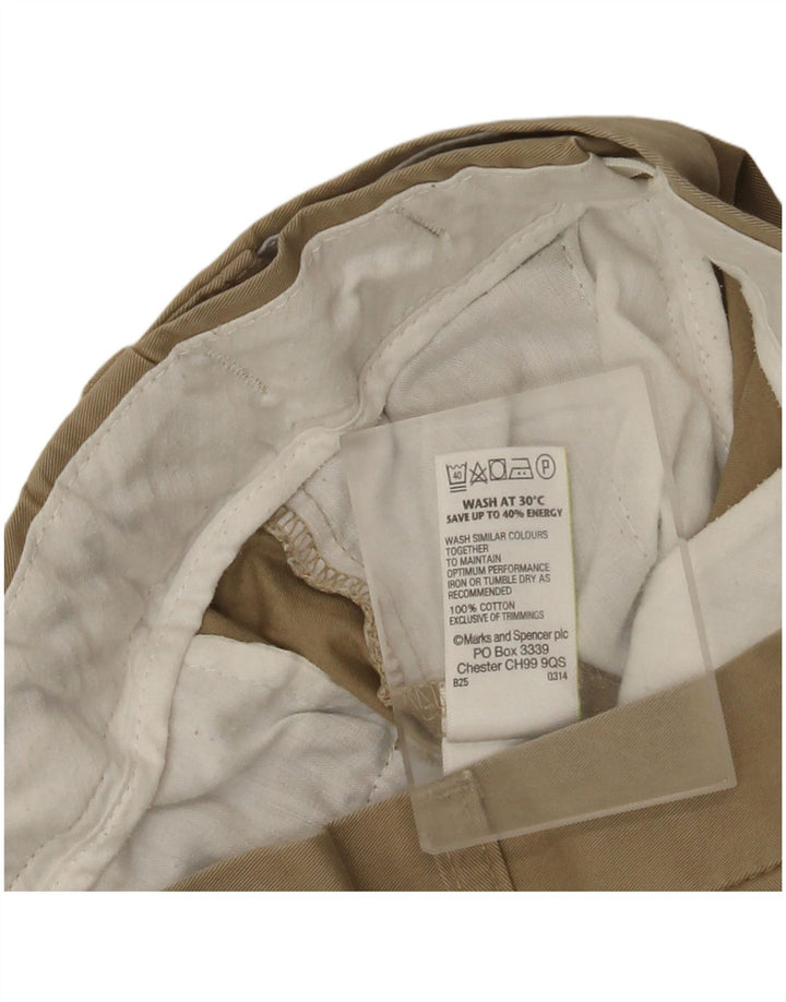 Marks & Spencer Mens Chino Shorts W38 XL Beige Cotton