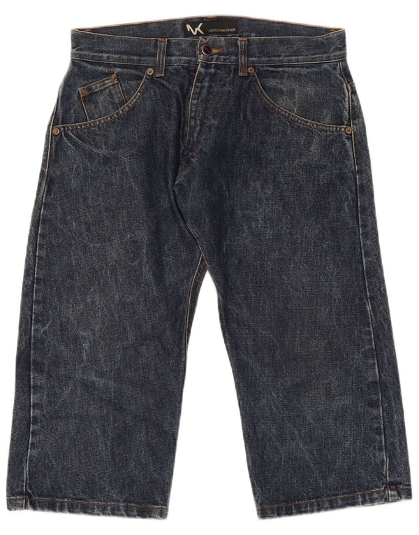 Мужские джинсы-капри с рисунком Andrew Mackenzie IT 48 Medium W30 L20, синие, хлопок