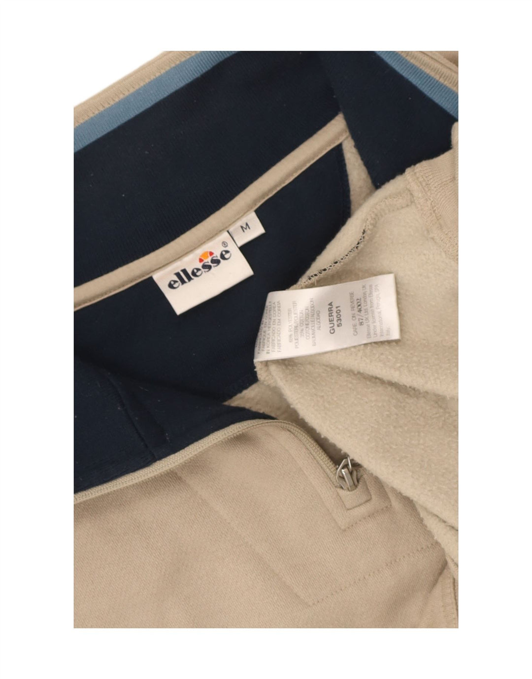 Мужской свитшот с воротником на молнии Ellesse, средний бежевый полиэстер