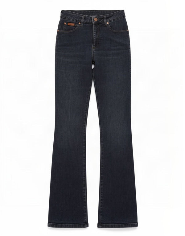 Женские джинсы Wrangler Regular Bootcut W28 L32 Темно-синие, хлопок