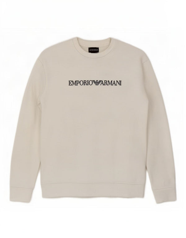 Мужской свитшот с рисунком Emporio Armani 2XL, белый модал