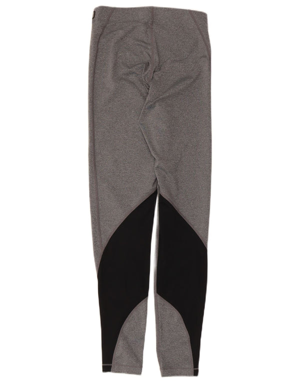 Женские леггинсы с рисунком Nike Dri Fit UK 4 XS, серые, полиэстер с цветными блоками