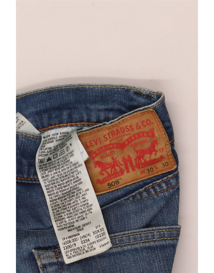 Мужские прямые джинсы Levi's 508 W30 L30 синие, хлопок