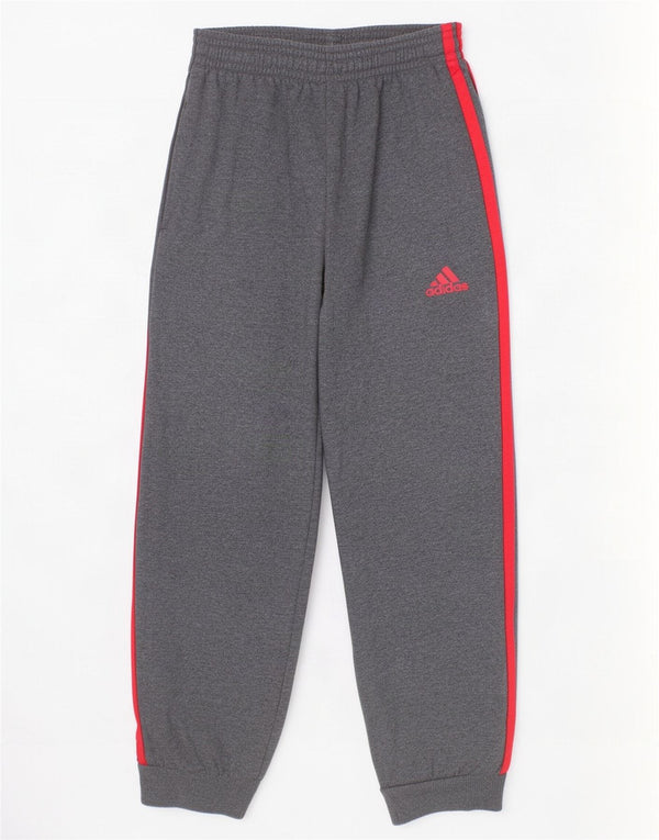 Спортивный костюм Adidas для мальчиков, брюки для бега, 5–6 лет, серый хлопок с крапинками