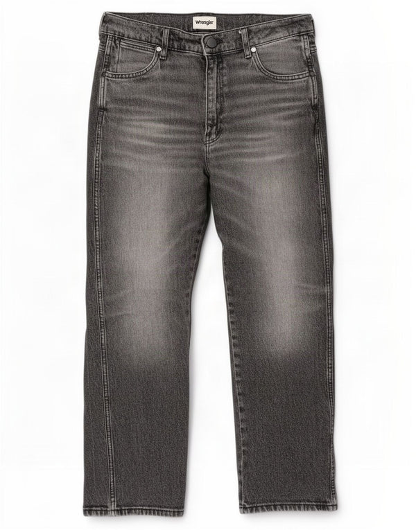 Мужские прямые джинсы свободного покроя Wrangler W34 L30, серый хлопок