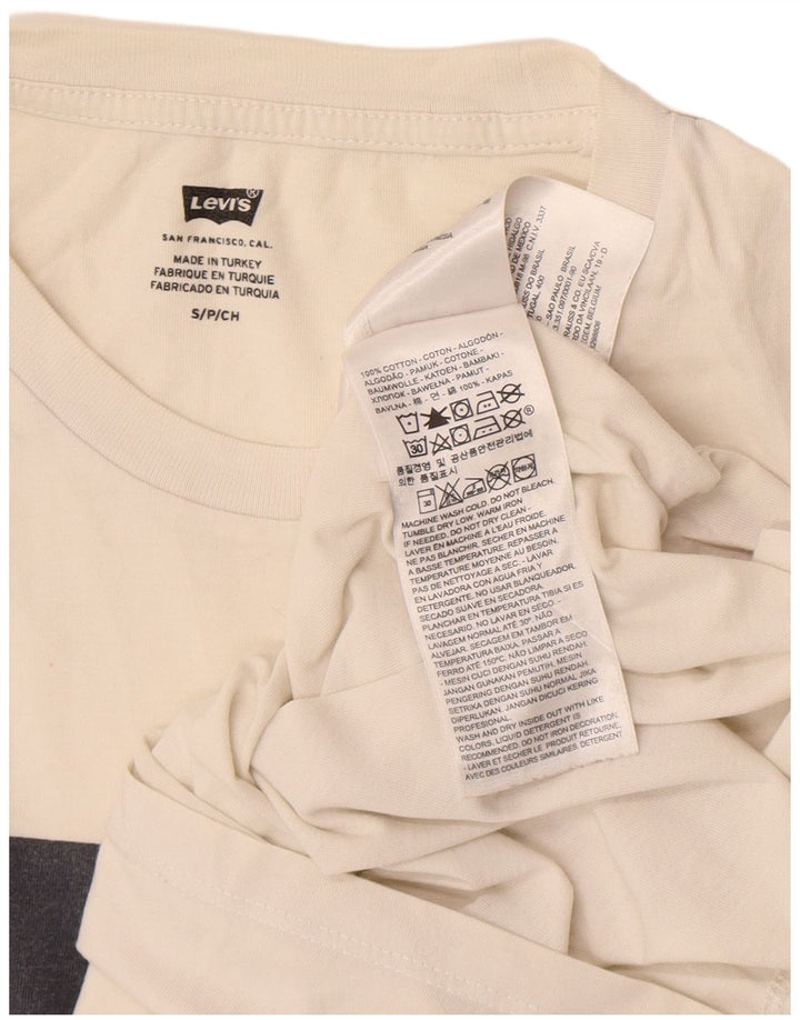 Мужская футболка с рисунком Levi's, маленький белый хлопковый топ