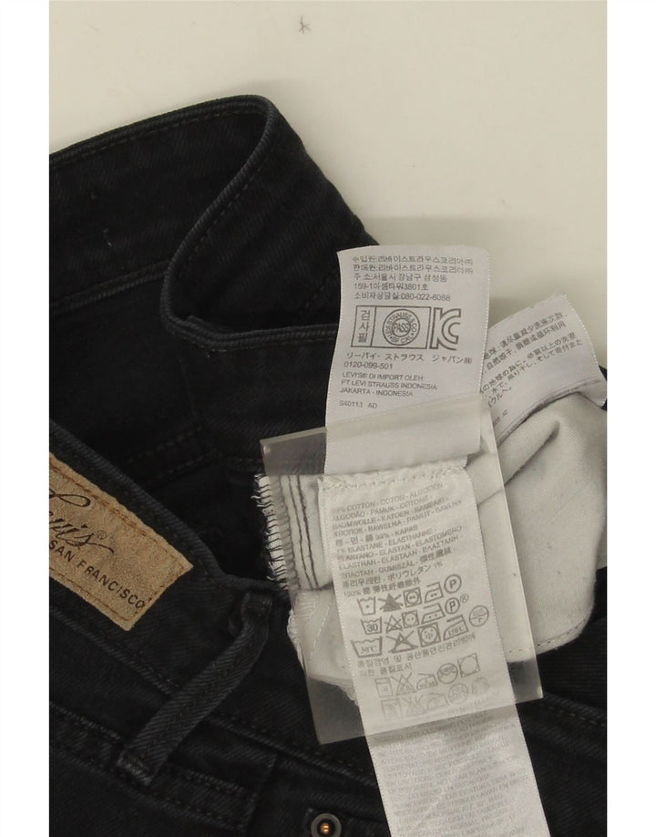 Женские прямые джинсы Levi's W27 L32, черный хлопок
