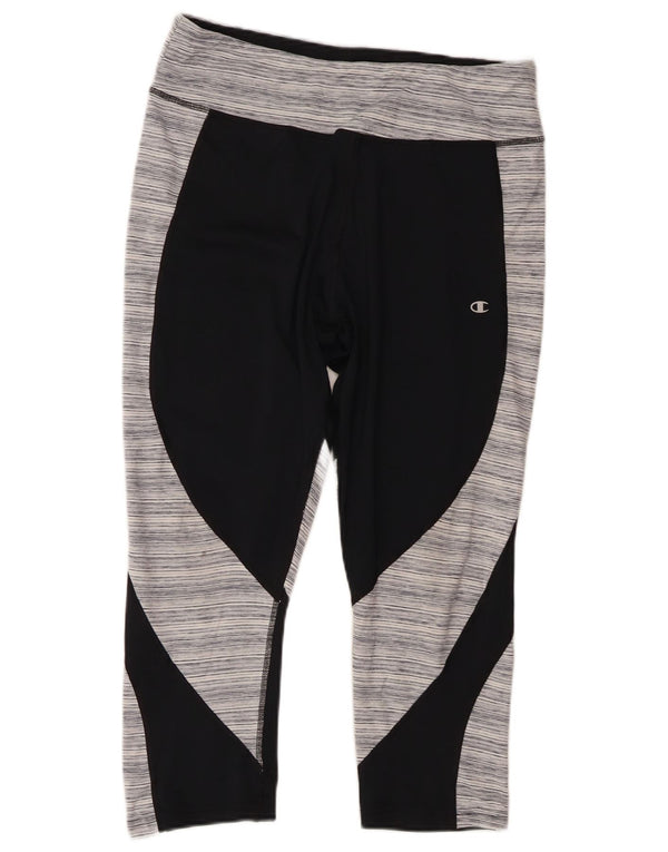 Женские леггинсы-капри Champion UK 18 XL, полиэстер в черную полоску