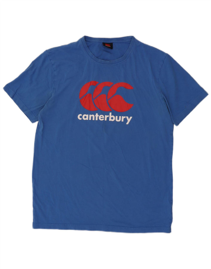 Мужская футболка с рисунком Canterbury, большой синий хлопок