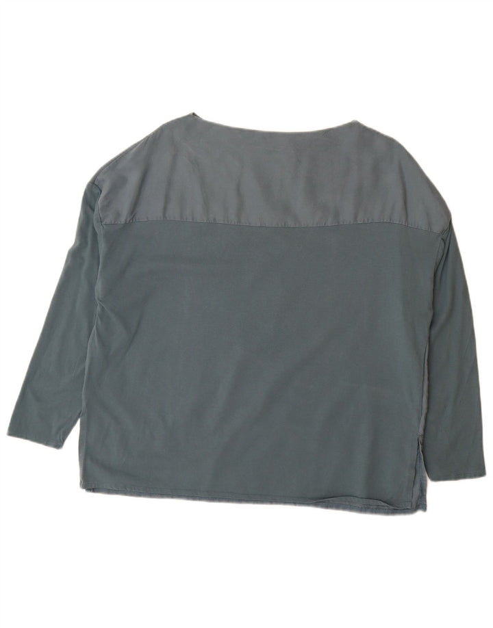 Женская блузка оверсайз Zara Top UK 10, маленький серый цвет, хлопок