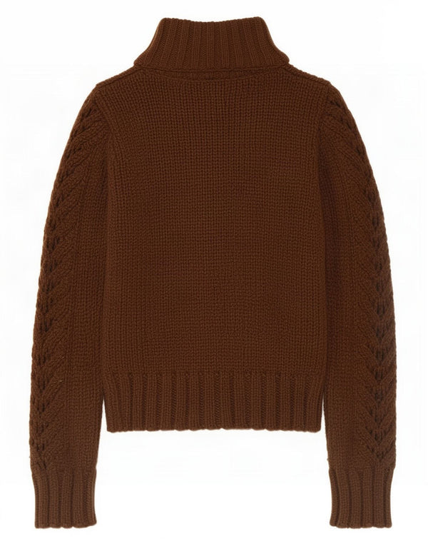 Женский кардиган Zara UK 12, средний коричневый цвет