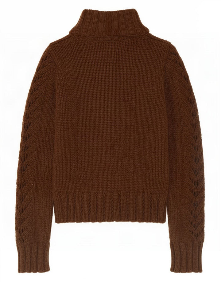Женский кардиган Zara UK 12, средний коричневый цвет