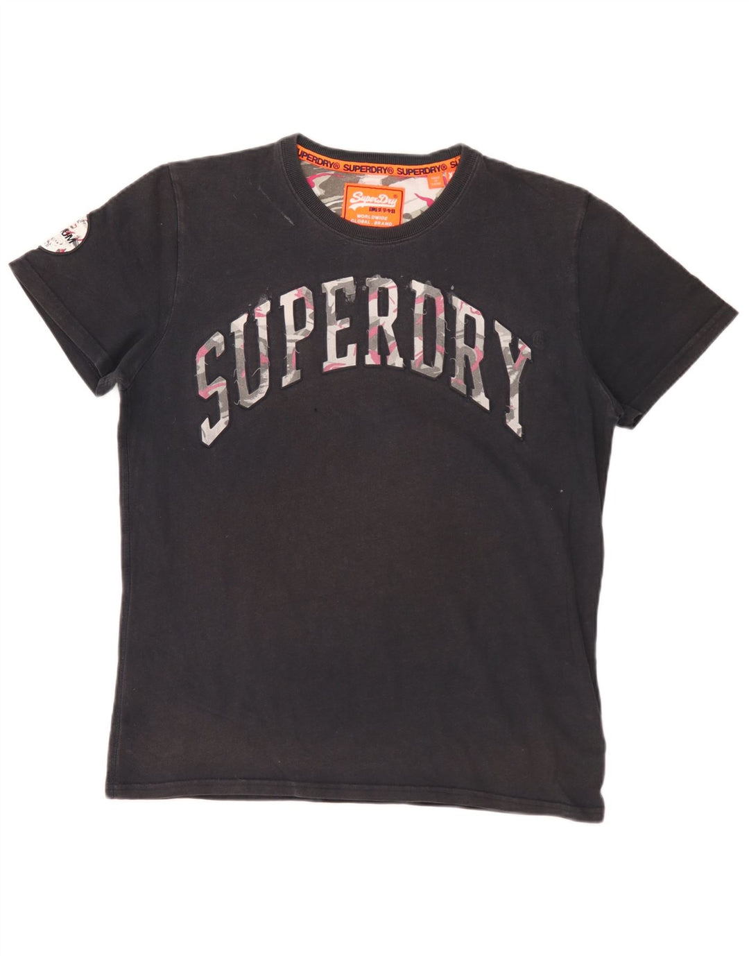 Мужская футболка с рисунком Superdry XL, черный хлопок