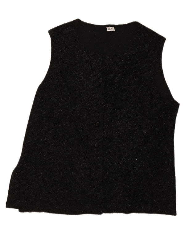 Primavera Firenze Женский кардиган без рукавов IT 53 2XL Черный
